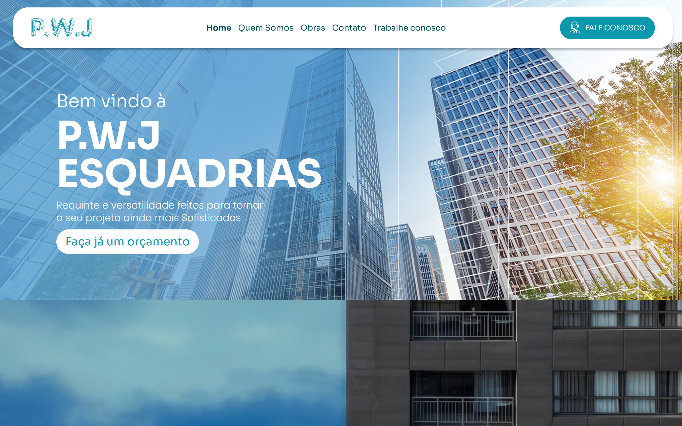 Captura de tela do site pwj.com.br