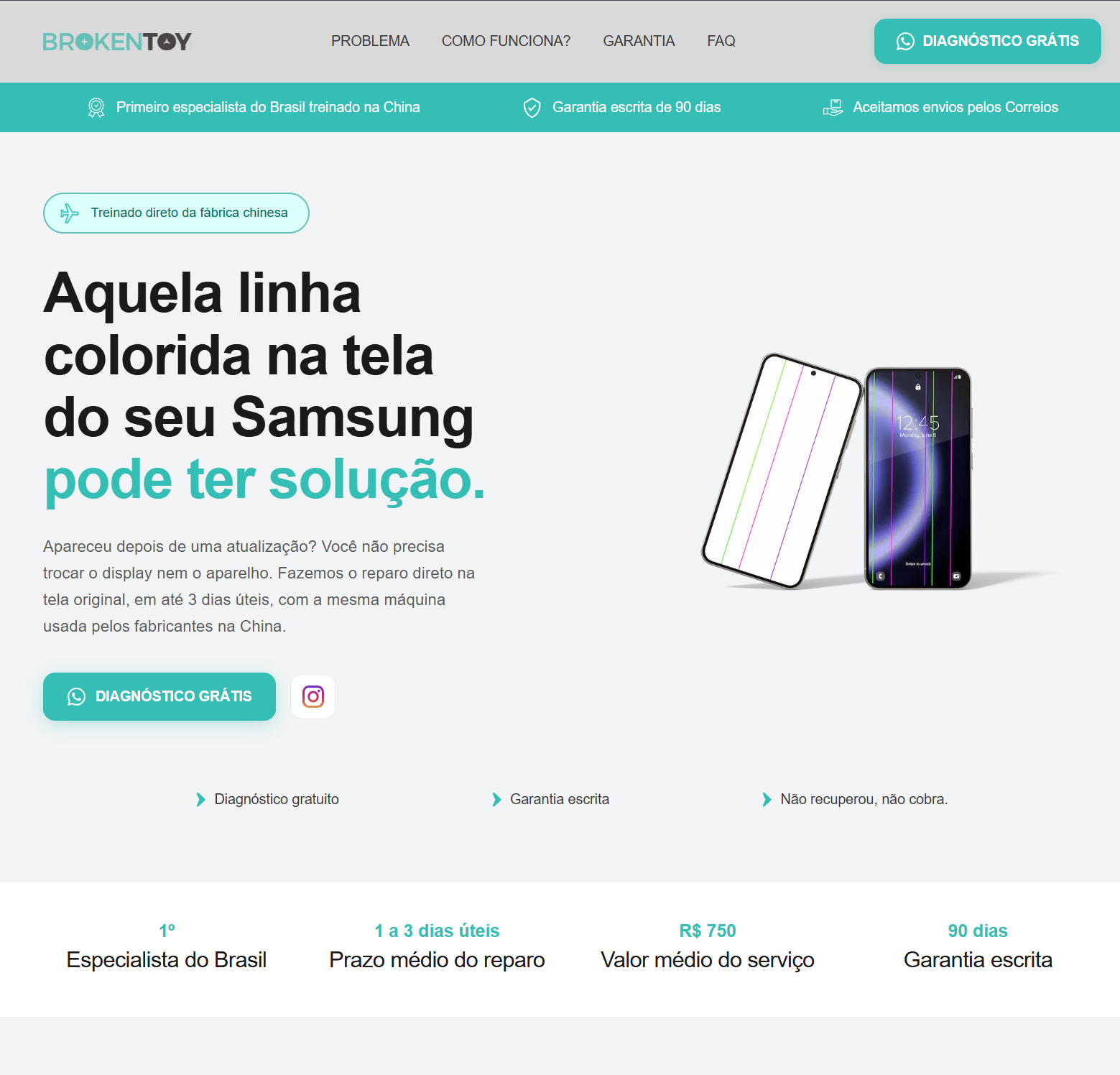 Captura de tela do site trocatela.com.br